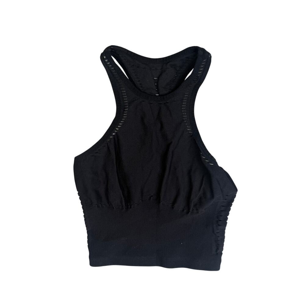 ALO Yoga Seamless Racerback Tank Top Open Air Cutout Black Small